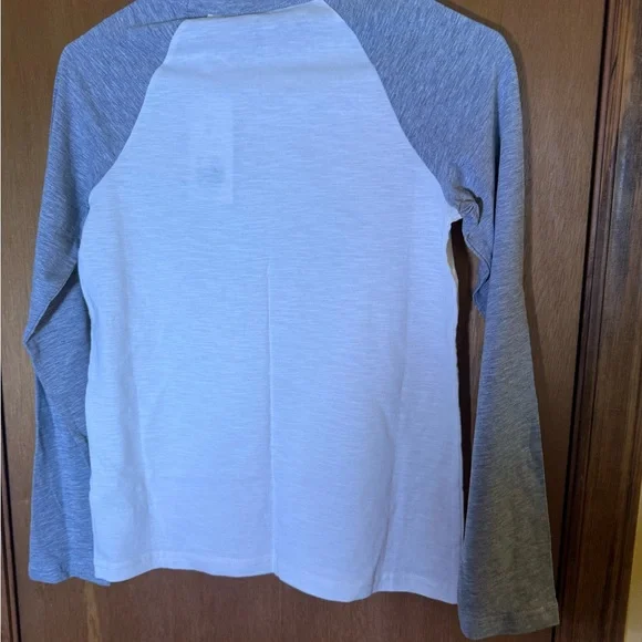 NWT True Craft Boy's Gray and White Long Sleeve Tee - Picture 4 of 4